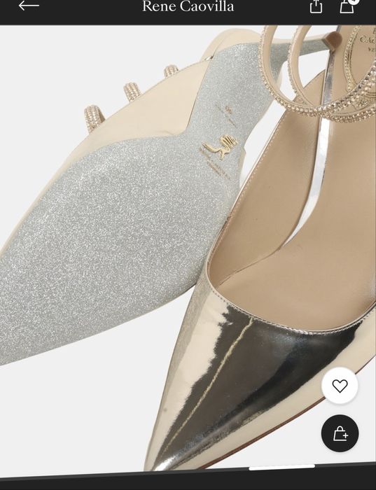 Обувки златни Rene Caviolla