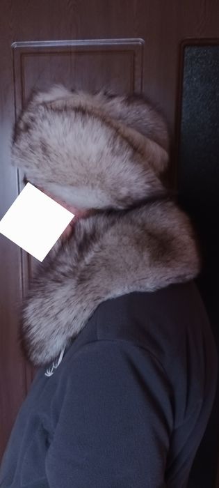 Căciulă și guler blană naturală vulpe