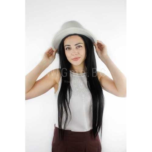 100% естествена Virgin Remy черна лейс фронт перука серия Белисима