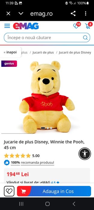 Jucarie de plus Disney Winnie