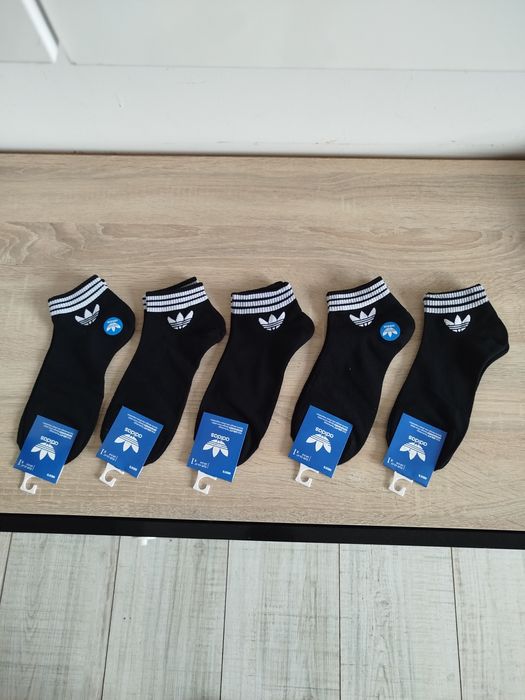 Șosete unisex adidas negre scurte din bumbac