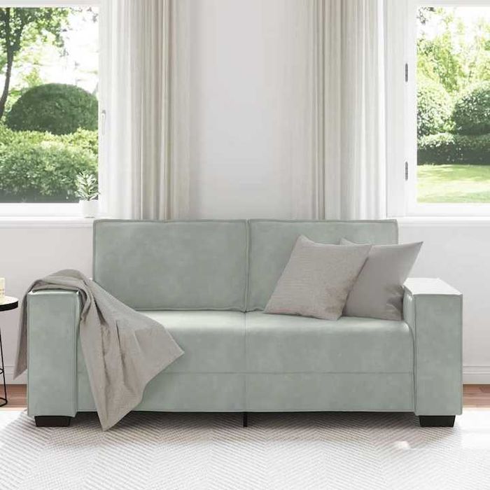 Canapea 3 locuri vidaXL Gri 140 180 cm Catifea 23.5 kg IKEA The Home KIKA XXXLUTZ Exotique Mobexpert Beliani PAL MDF Noua Oferta Ieftina