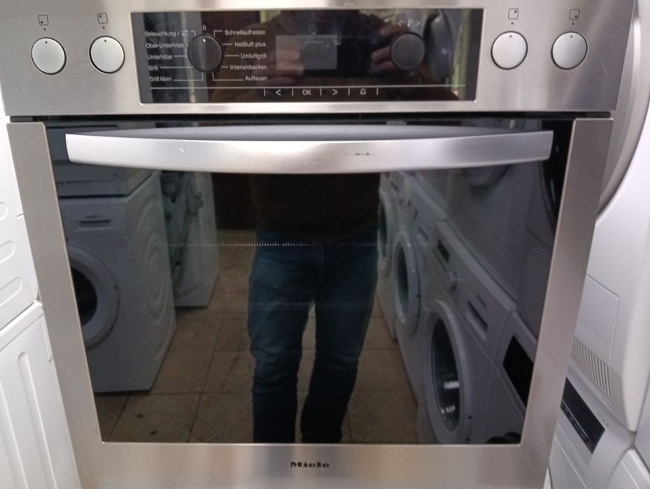 Иноксова печка за вграждане с керамичен плот Миеле Miele Made in Germany 2 години Гаранция!