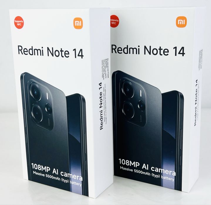 НОВ! Xiaomi Redmi Note 14 256GB 8RAM Black 2г. Гаранция!