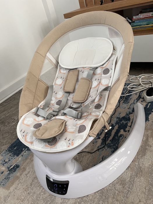 Leagan electric pentru bebelusi Evoque, Bubble Beige, Appekids