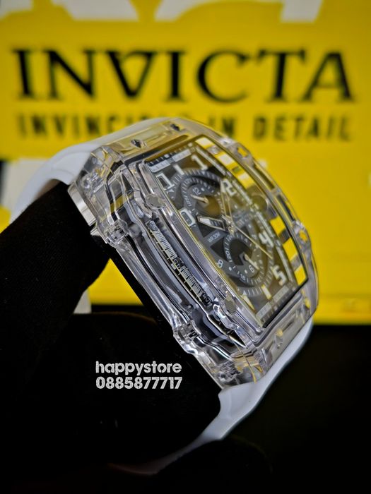 INVICTA Cyclone white/silver 49 mm, Инвикта нов ръчен часовник