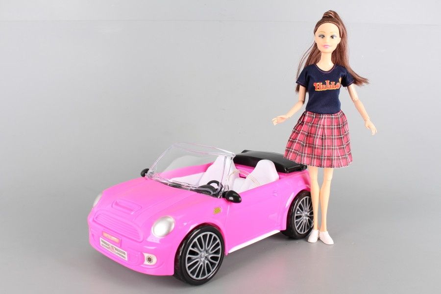 Кукла Барби  с розов автомобил кабриолет