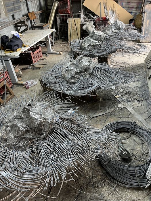 Sculptura otel realizata manual , Leu -Andrei Ghita