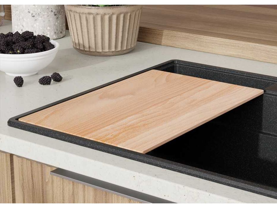 Графит кухненска гранитна мивка Ню Йорк 80 Multispace 780 x 530 мм