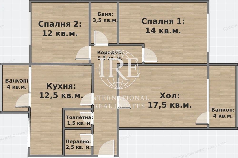 3-стаен  4 - отделни стаи в Варна-Чаталджа площ 88кв.м. цена 192 500