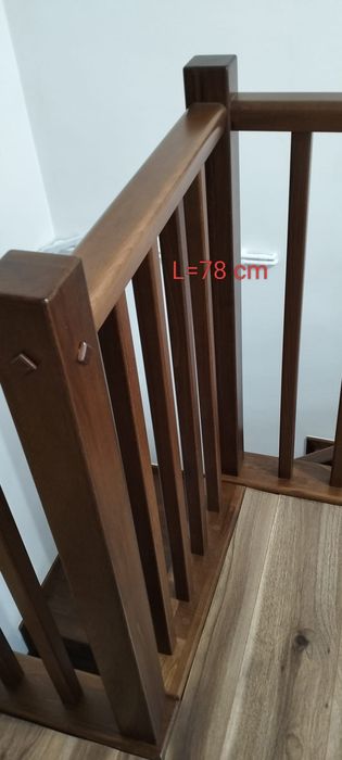 Balustradă interioară din lemn masiv