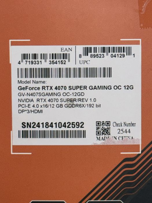 GIGABYTE RTX 4070 Super Video karta