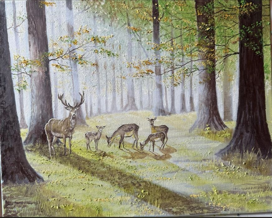 Картина гора с животни