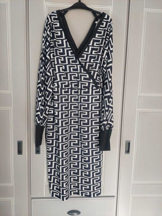 Rochie ocazie print alb/negru - mărimea L-XL Produs NOU