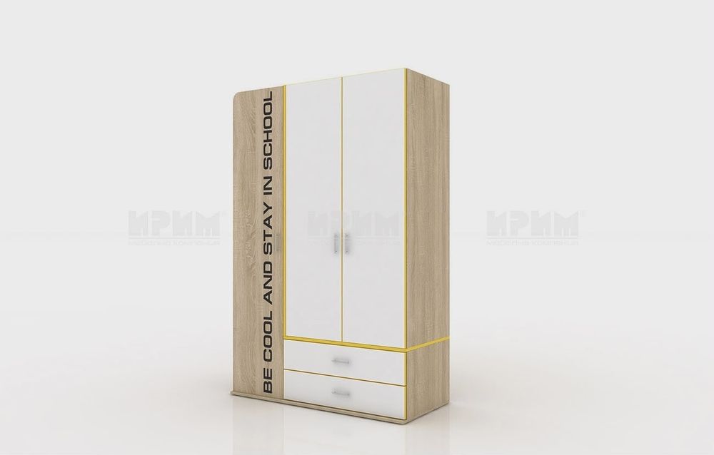 Гардероб, единично легло и нощно шкафче