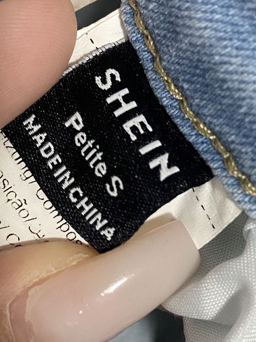 Blugi evazati albastri shein