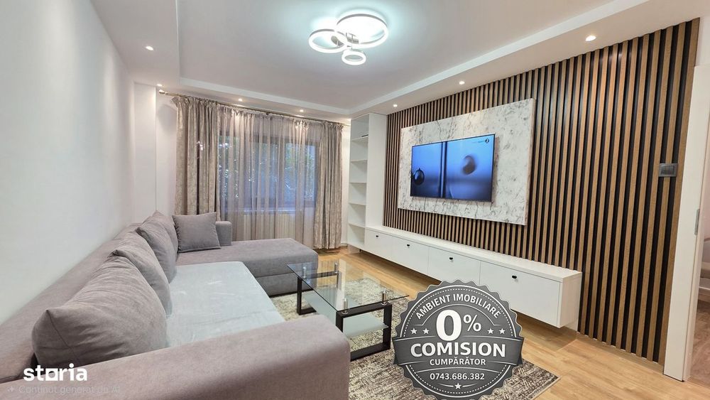 Apartament 2 camere, etaj 1, RENOVAT, mobilat și utilat, VASLUI - zona