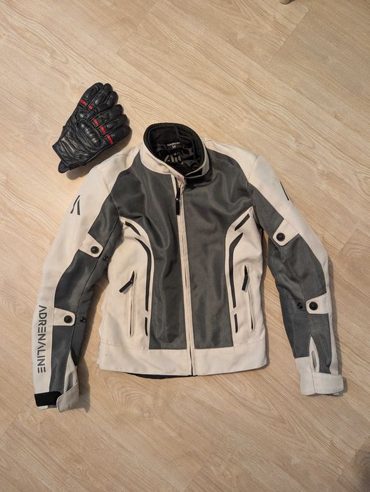 Geaca moto dama ADRENALINE (mesh), marime 34 + Manusi piele Nordcode S