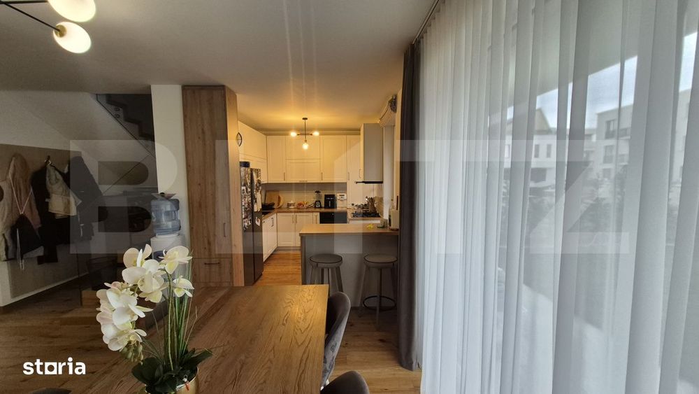Casa cu 3 dormitoare, 100 mp, teren 202 mp, zona Baritiu