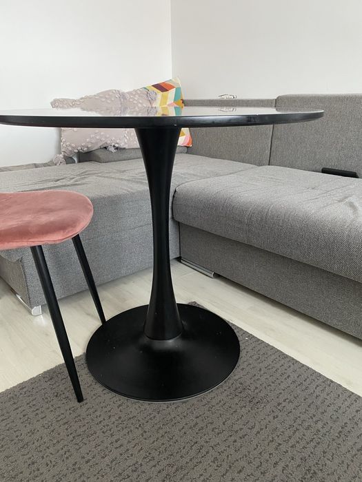 Vand masa rotunda neagra 80 cm