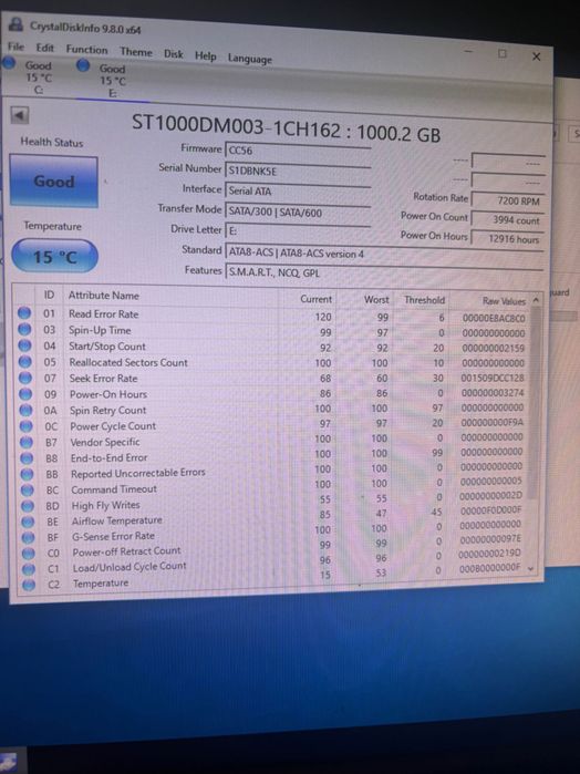 HDD Seagate Barracuda 1TB, 7200 RPM - Stare Perfectă