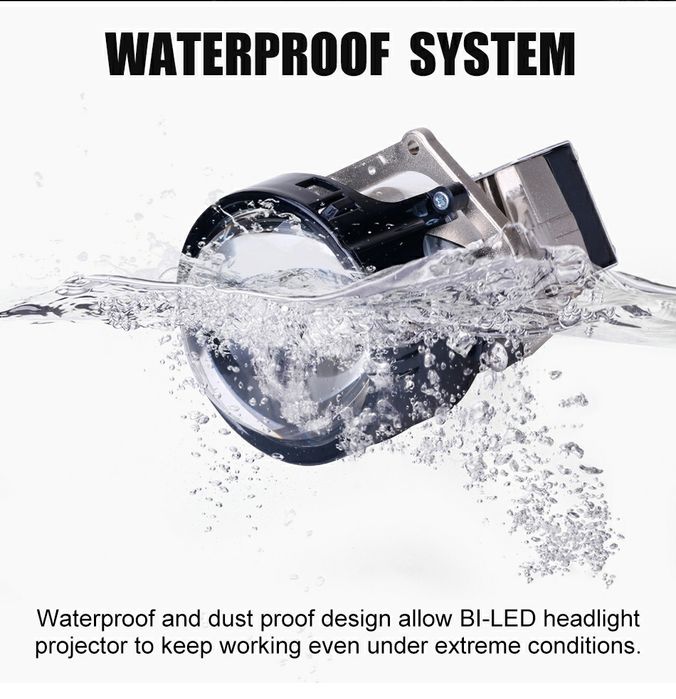 Kit Lupe Bi-Led 3" Fază scurtă/Fază lungă-36000Lm/380Watti/12V