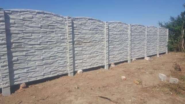 Vand gard beton simplu si cu model
