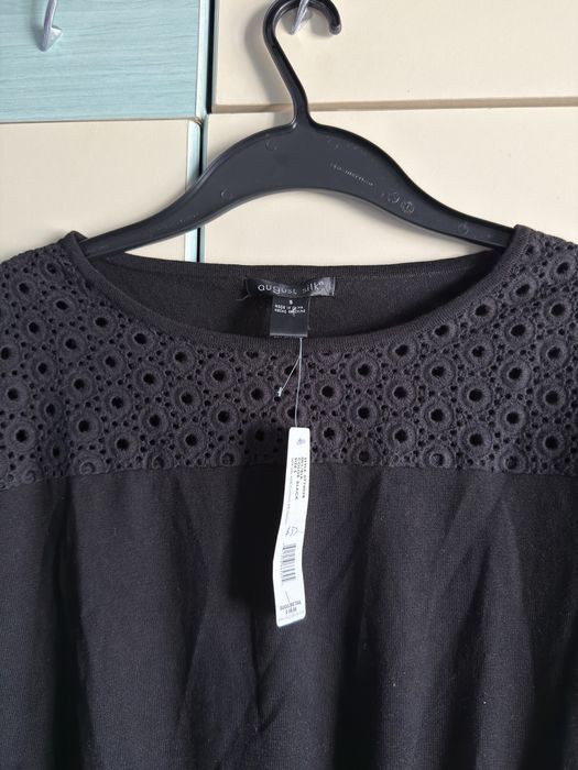 Tricou negru mătase August Silk