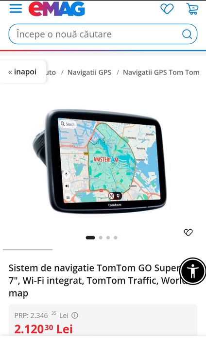 Sistem de navigatie TomTom GO Superior 7", Wi-Fi integrat, TomTom Traffic, World map, SIGILAT