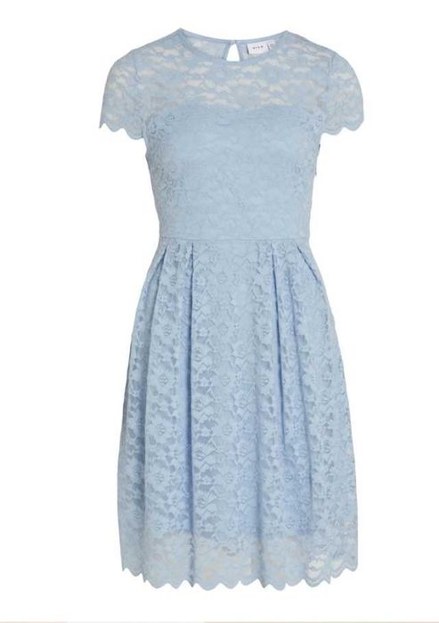 Светлосиня официална/сватбена/булчинска рокля с болеро