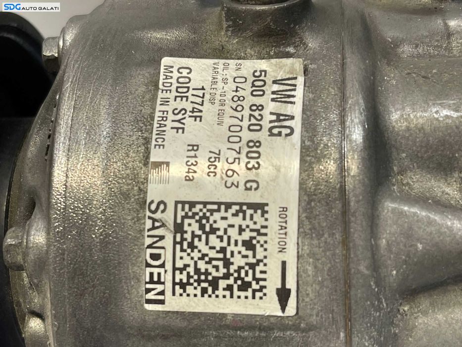Compresor AC Aer Conditionat Clima Skoda Octavia 3 2013 - 2017 Cod 5Q0820803G [AV2883]