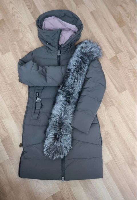 Geaca de iarna cu guler natural