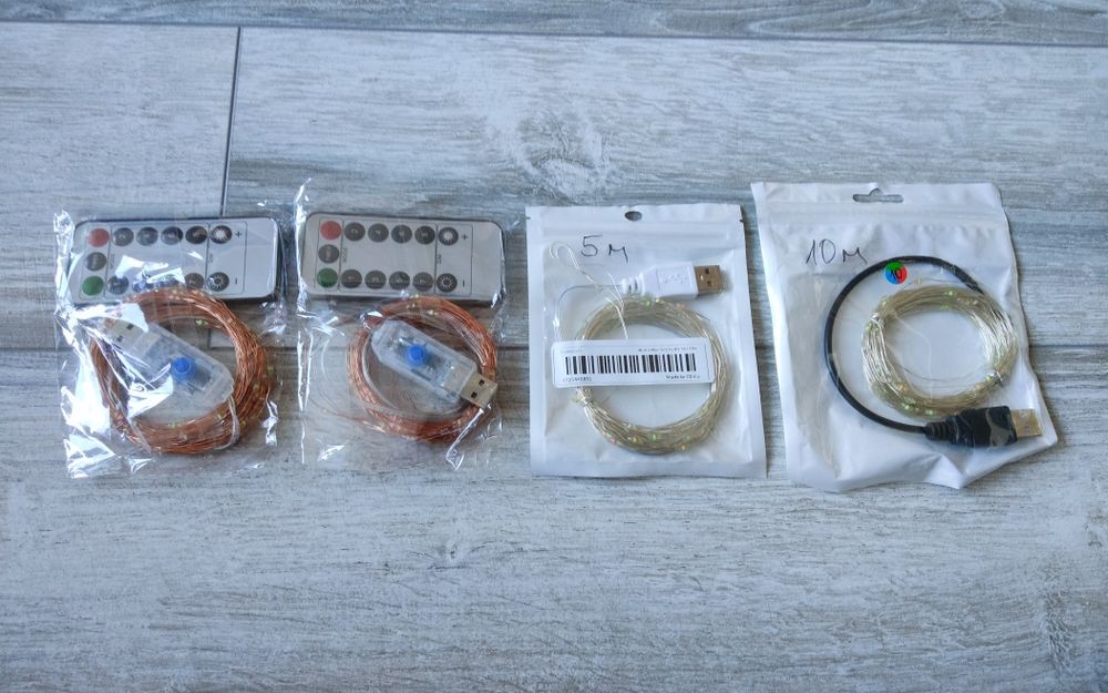 Украса, LED лампички с USB захранване - 5м, 10м и 20м