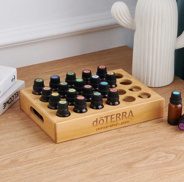 Cutie suport depozitare lemn uleiuri esențiale doterra