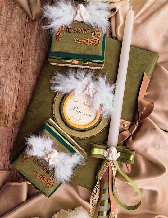 Комплекти за кръщене с велур