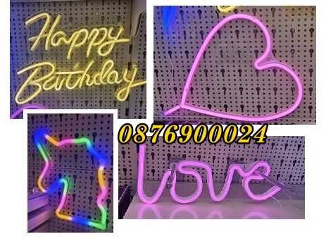 Светещ неонов надпис LED Светеща Рекламна Табела РАЗЛИЧНИ ВИДОВЕ