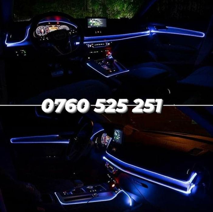 Kit Lumină Auto OEM-LED-6M, Multicolor Cu Aplicația Telefon Bluetoot