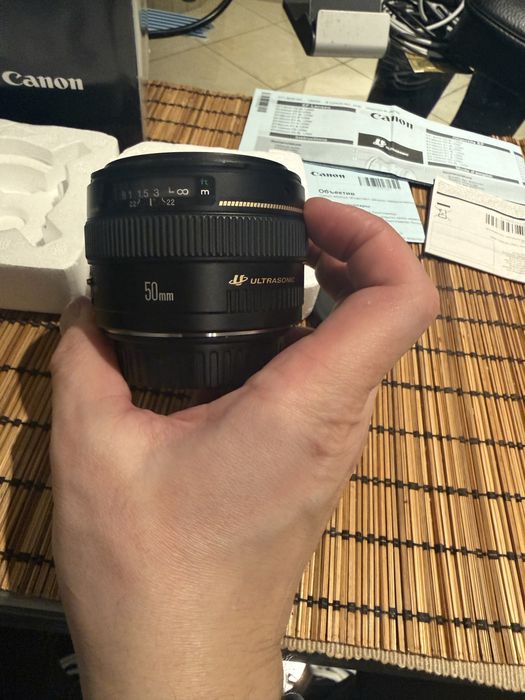 Obiectiv foto Canon Ef 50 mm f1.4 USM ultrasonic, full box, desigilat