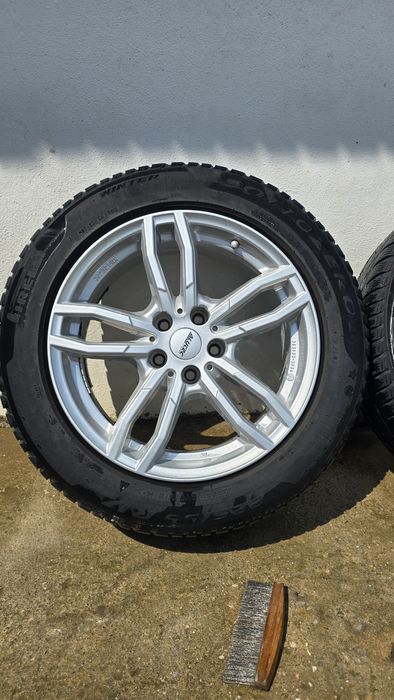 Set jante aliaj 17” ALUTEC + anvelope iarnă Run flat + senzori presiune  5×112