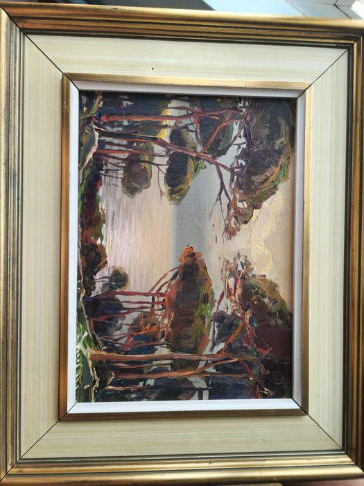 Картина - "Pines at Sunset" маслени бои върху платно