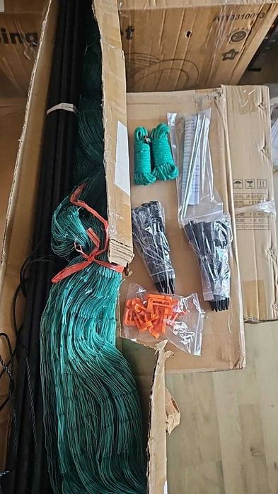 KZSAORN Мобилна гранична ограда за кокошки, 15 м x 90 см, дебела мрежеста бариера за заден двор