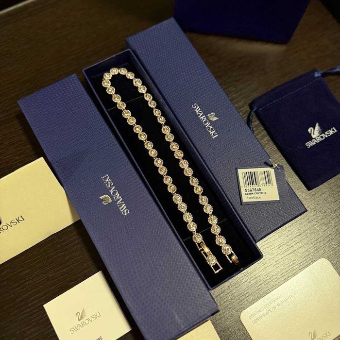 Lantisor/Colier Angelic Rose/Gold Swarovski