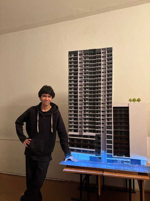 макет многоэтажного дома