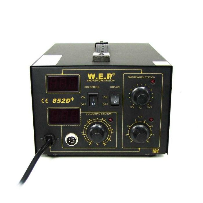 Станция за запояване WEP 852D+FAN горещ въздух, поялник