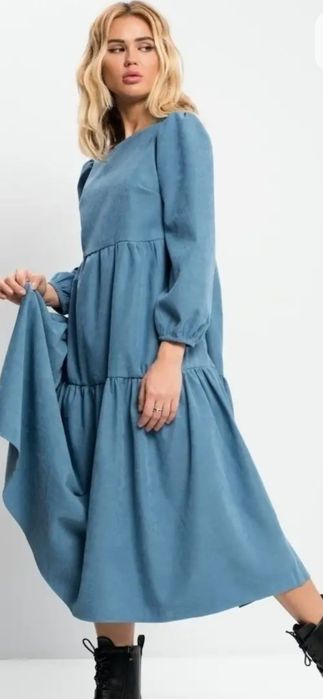 Платье трапеция вельветовое