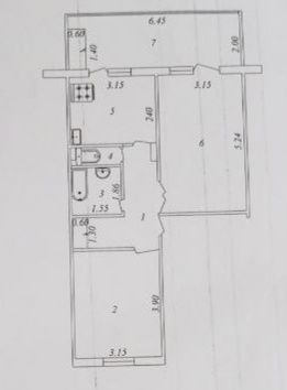 Срочно продам с большим болконом на Ферузе 2/3/4 Улутшенка разделка