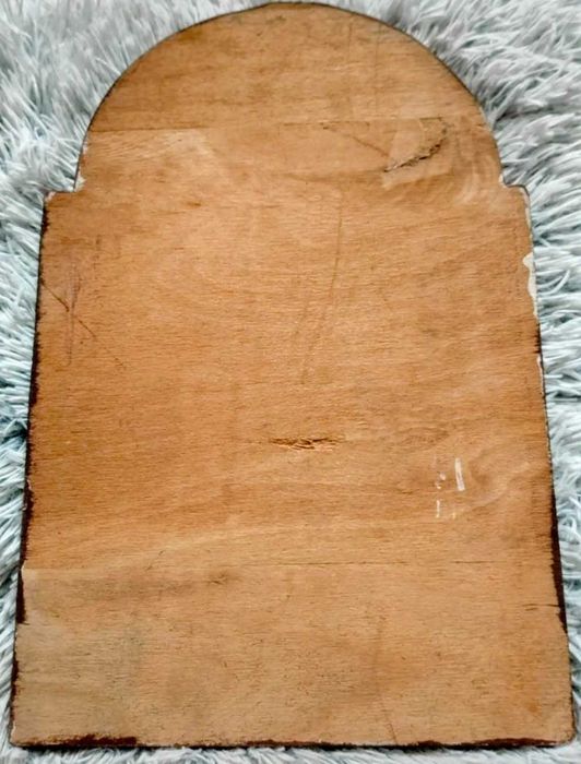 Icoană veche pictată manual pe lemn–piesă vintage autentică, cu suflet