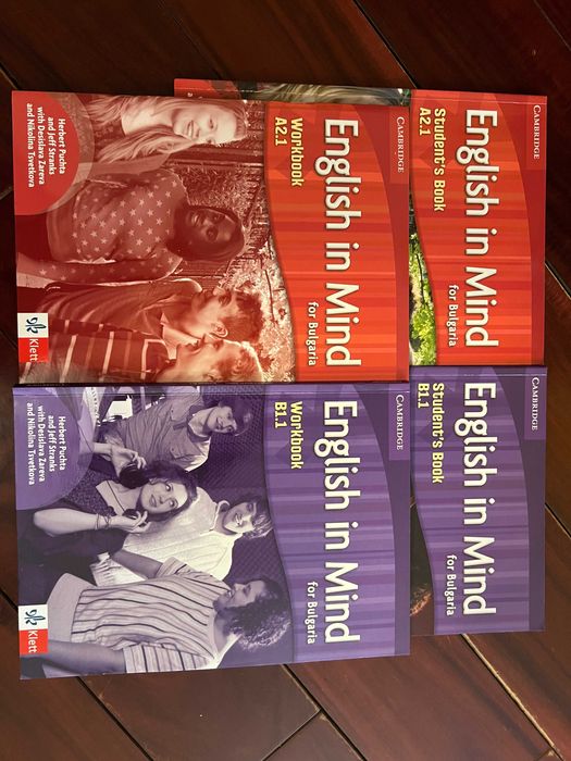 Учебници  по англ. език English in Mind for Bulgaria A 2.1 and B 1.1.