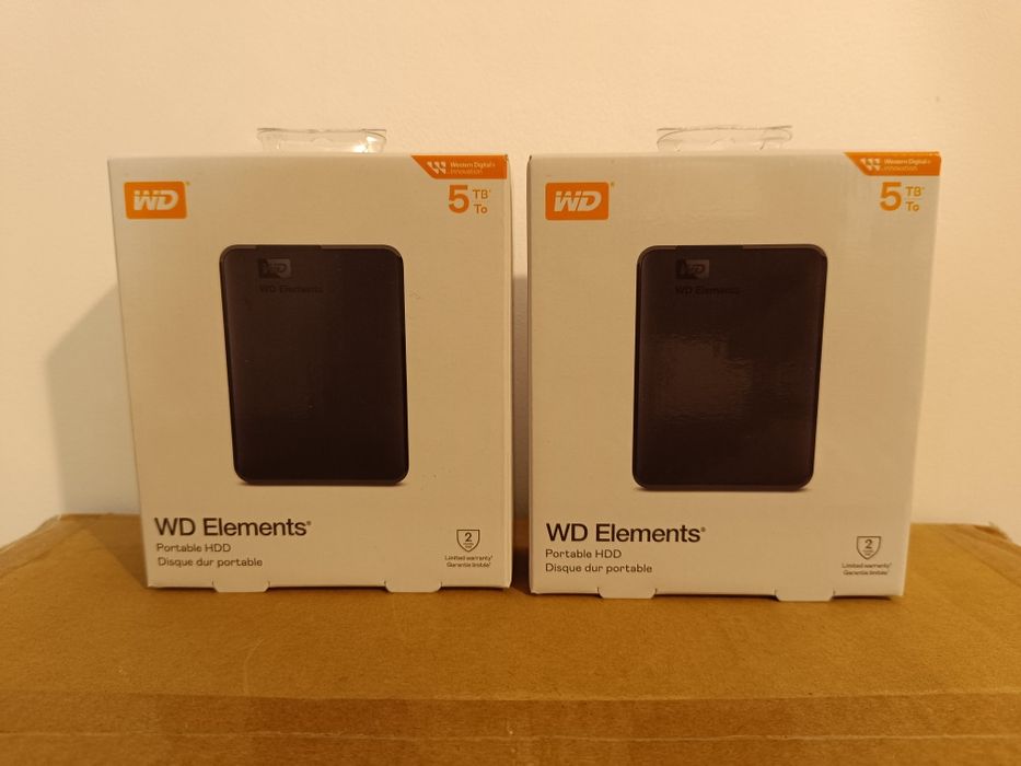 Sigilat hdd  hard disk extern portabil WD Elements 5TB usb 3.0