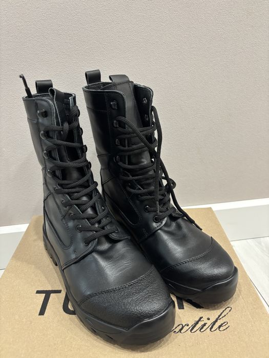 Зимние кожаные берцы